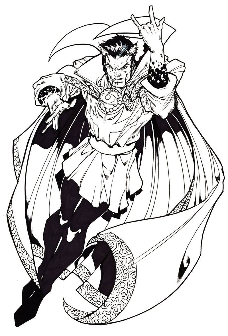 Cool Doctor Strange Coloring Page - Free Printable Coloring Pages for Kids