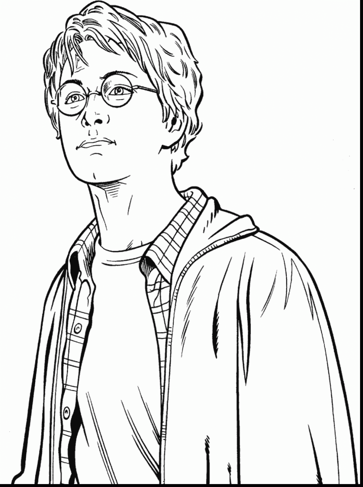 Cool Harry Potter Coloring Page - Free Printable Coloring Pages for Kids
