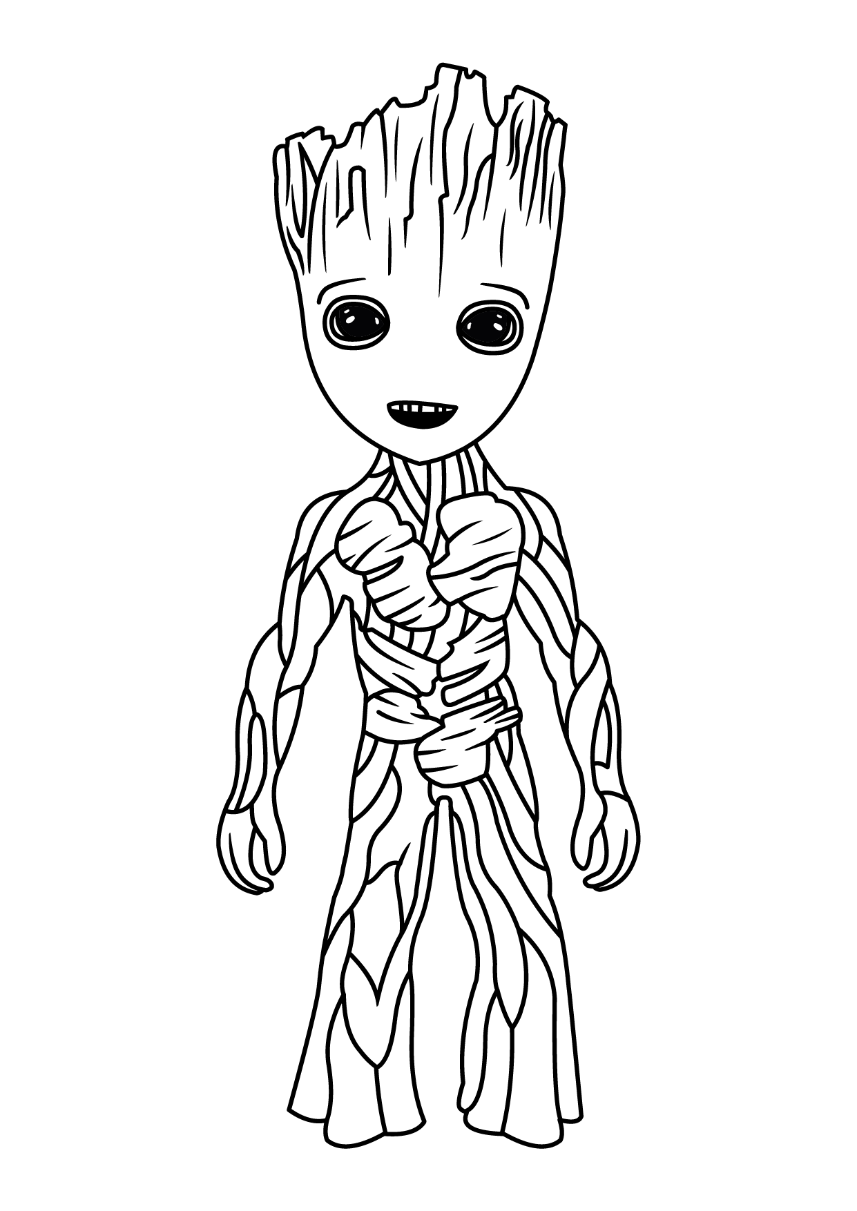 Baby Groot Coloring Page - Free Printable Coloring Pages for Kids