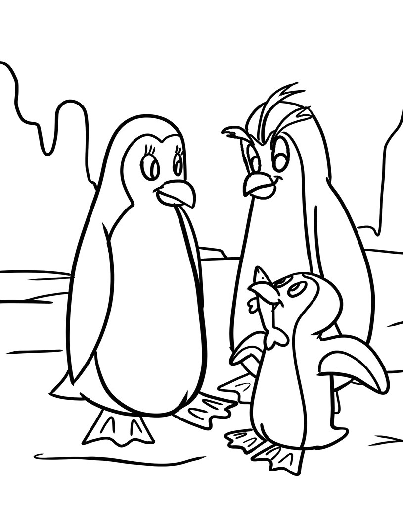 Family Penguin Coloring Page Free Printable Coloring Pages For Kids