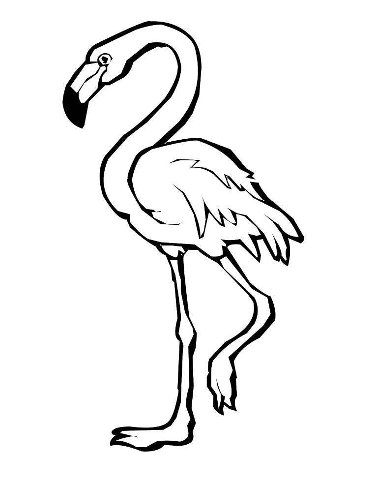 Normal Flamingo Coloring Page - Free Printable Coloring Pages for Kids
