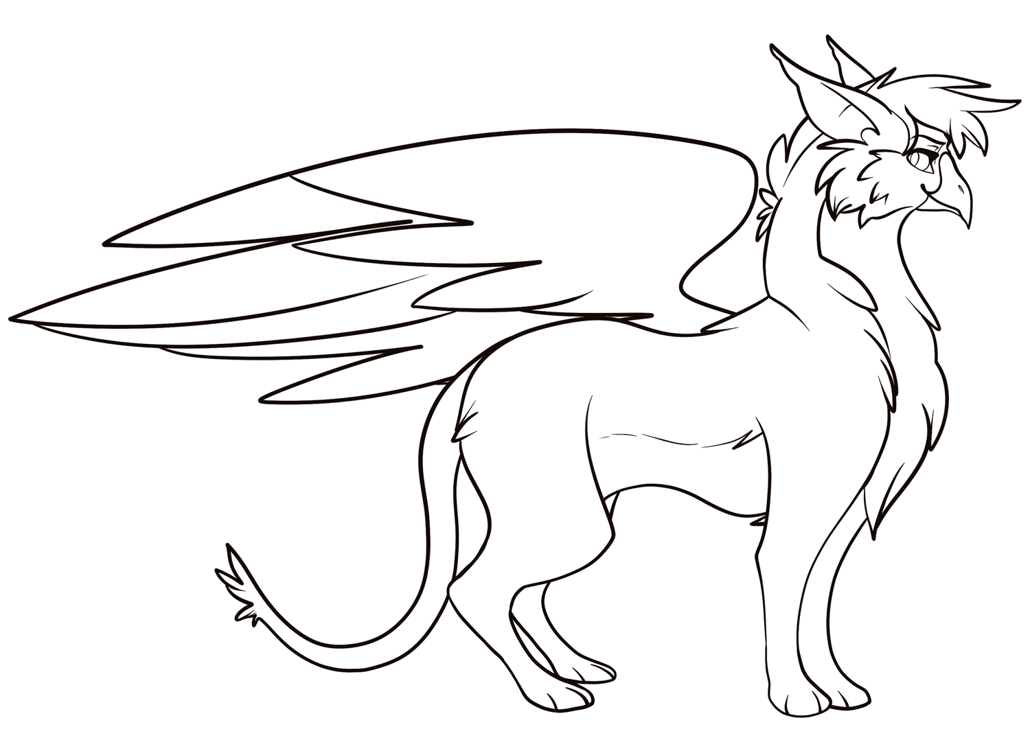 Cute Griffin Coloring Page Coloring Pages