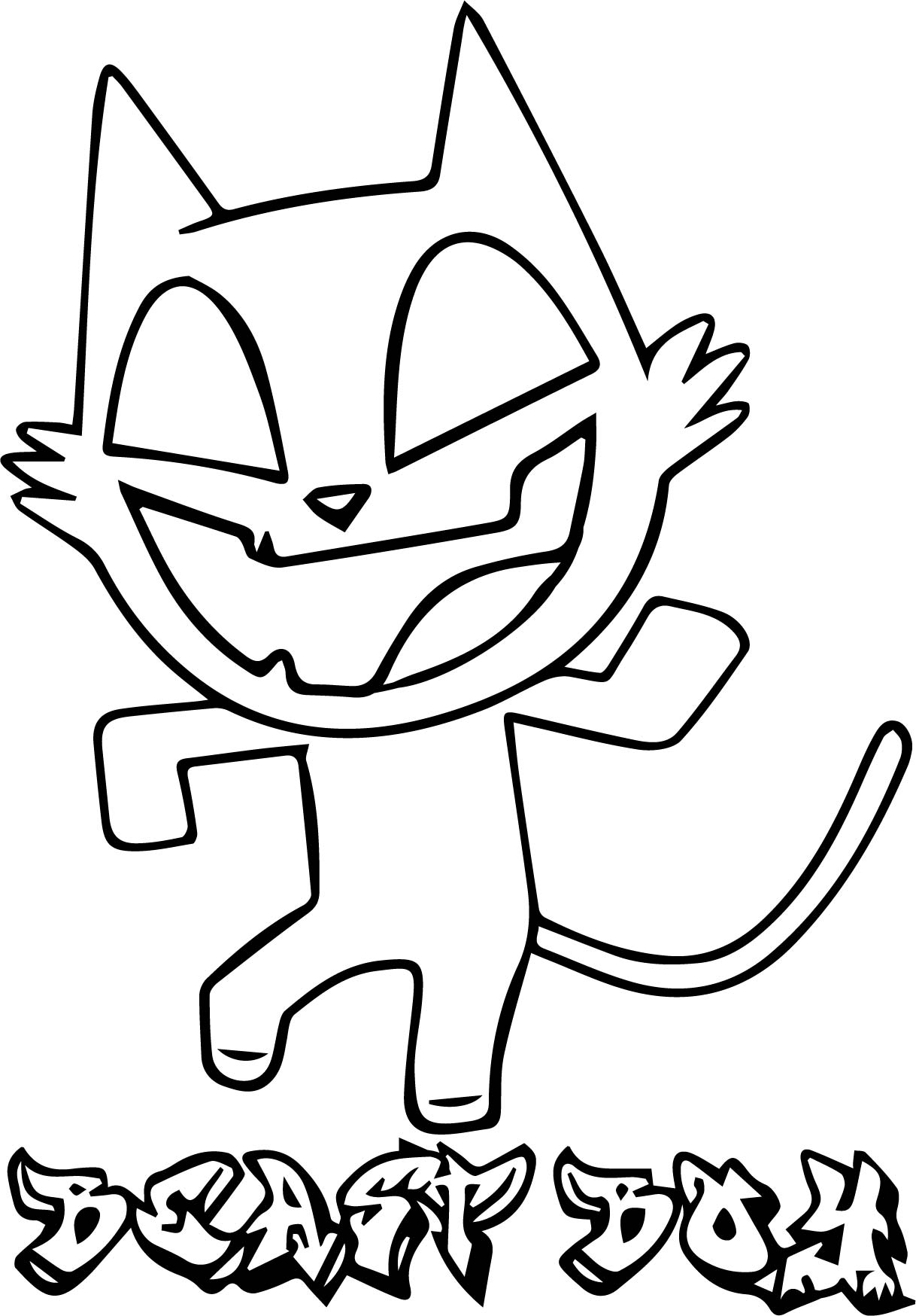 Funny Cat Beast Boy Coloring Page - Free Printable Coloring Pages for Kids