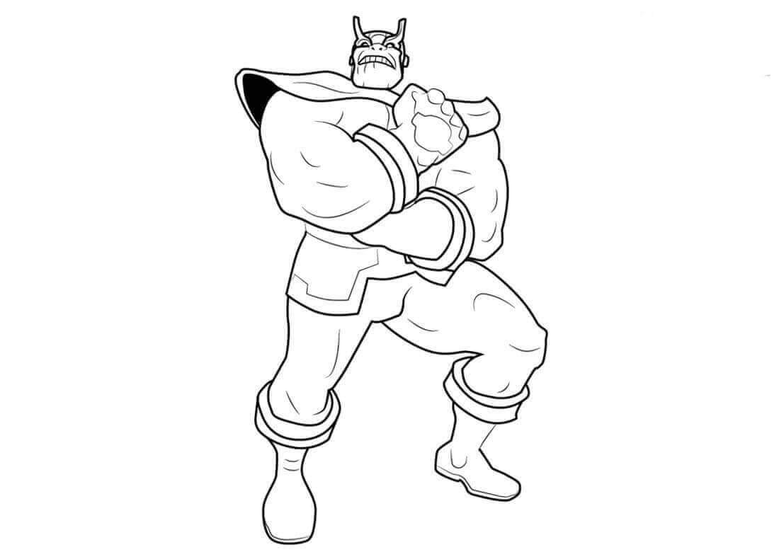 Thanos Dancing Coloring Page - Free Printable Coloring Pages for Kids