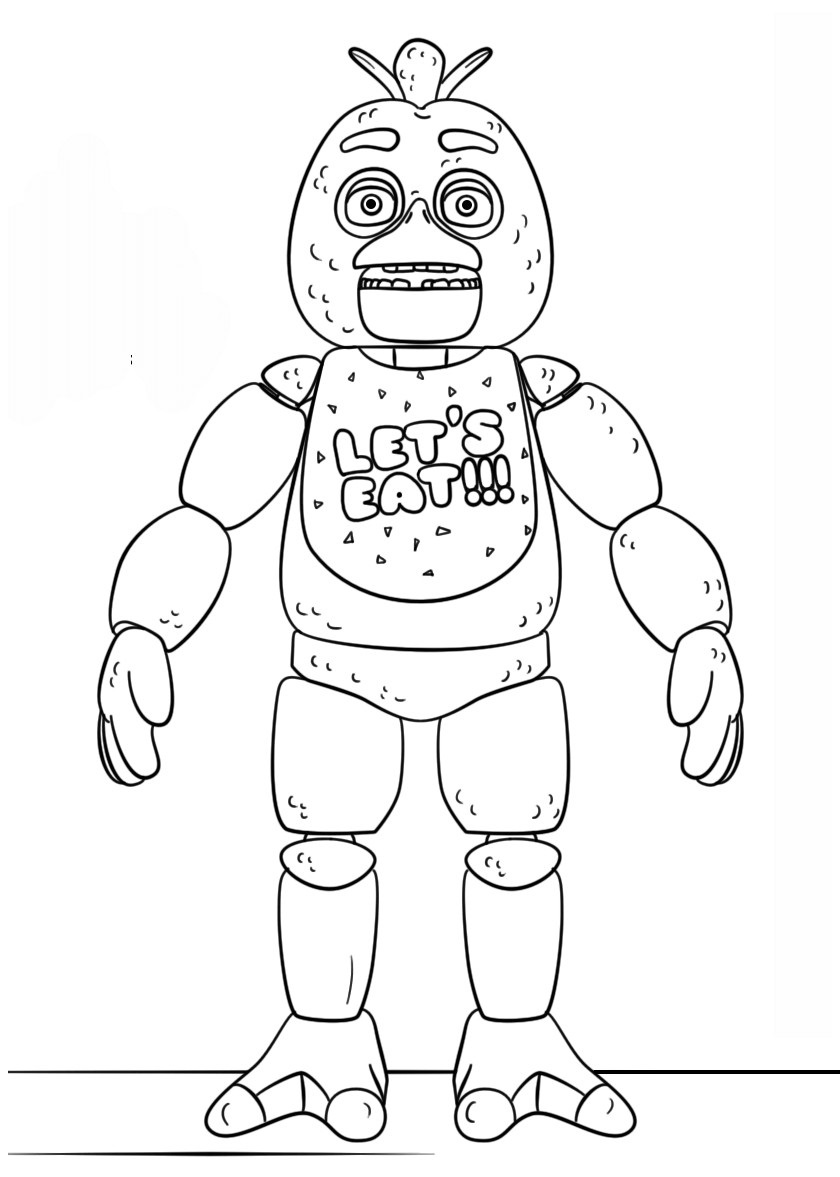 Fnaf Chica Coloring Page Free Printable Coloring Pages For Kids