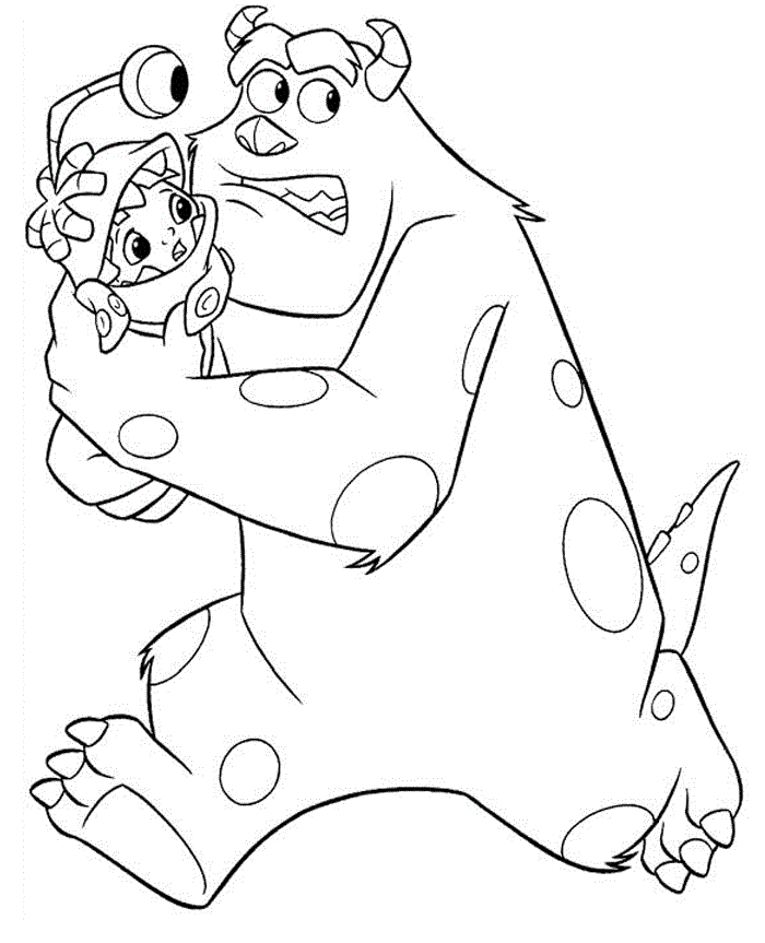 Sullivan And Boo Escaping Coloring Page - Free Printable Coloring Pages