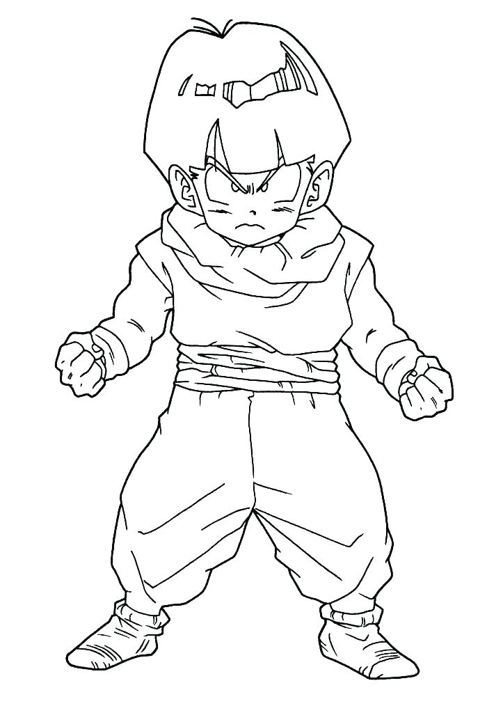Awesome Young Gohan Coloring Page Free Printable Coloring Pages for Kids