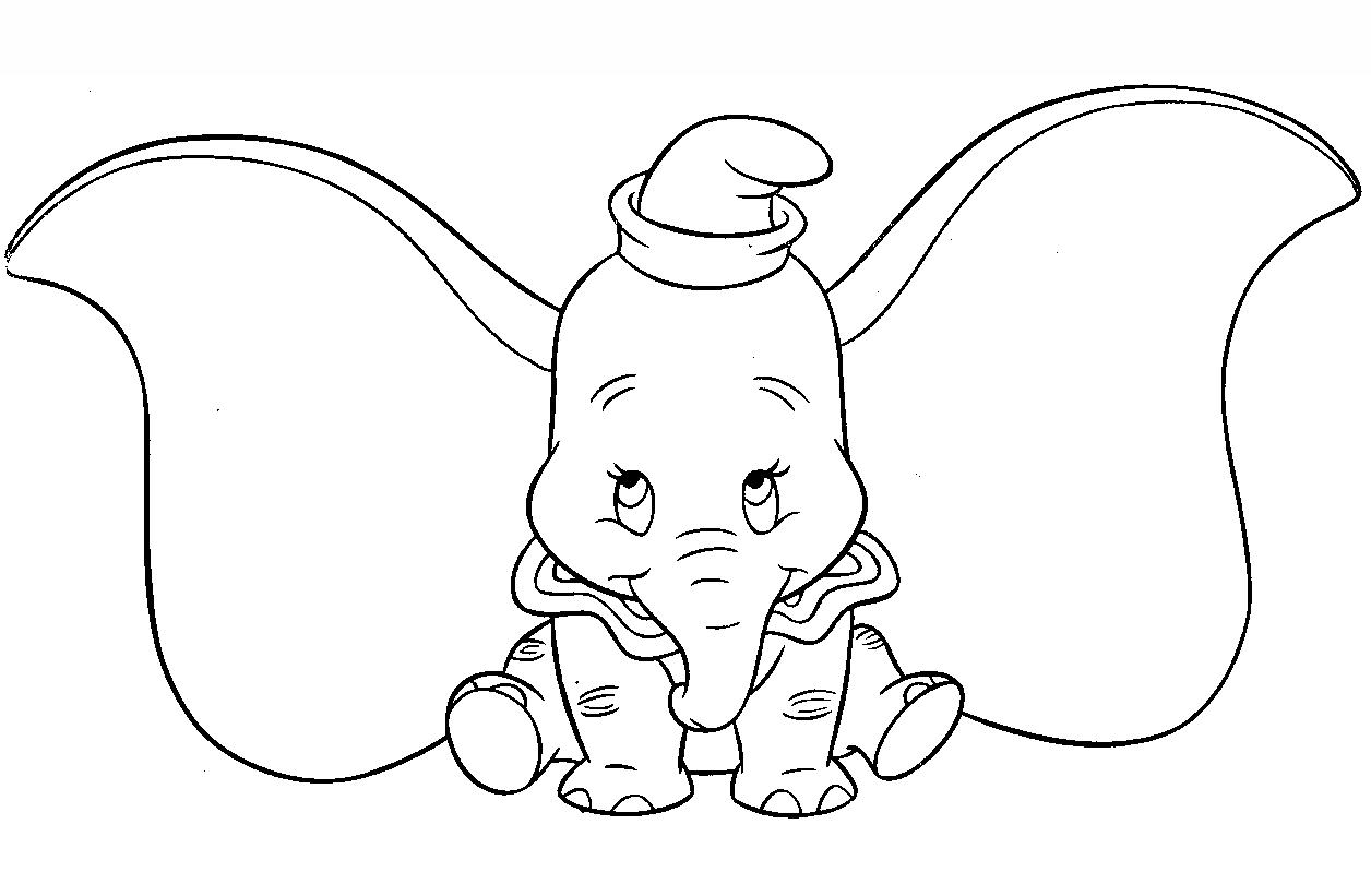Lovely Dumbo Coloring Page Free Printable Coloring Pages for Kids