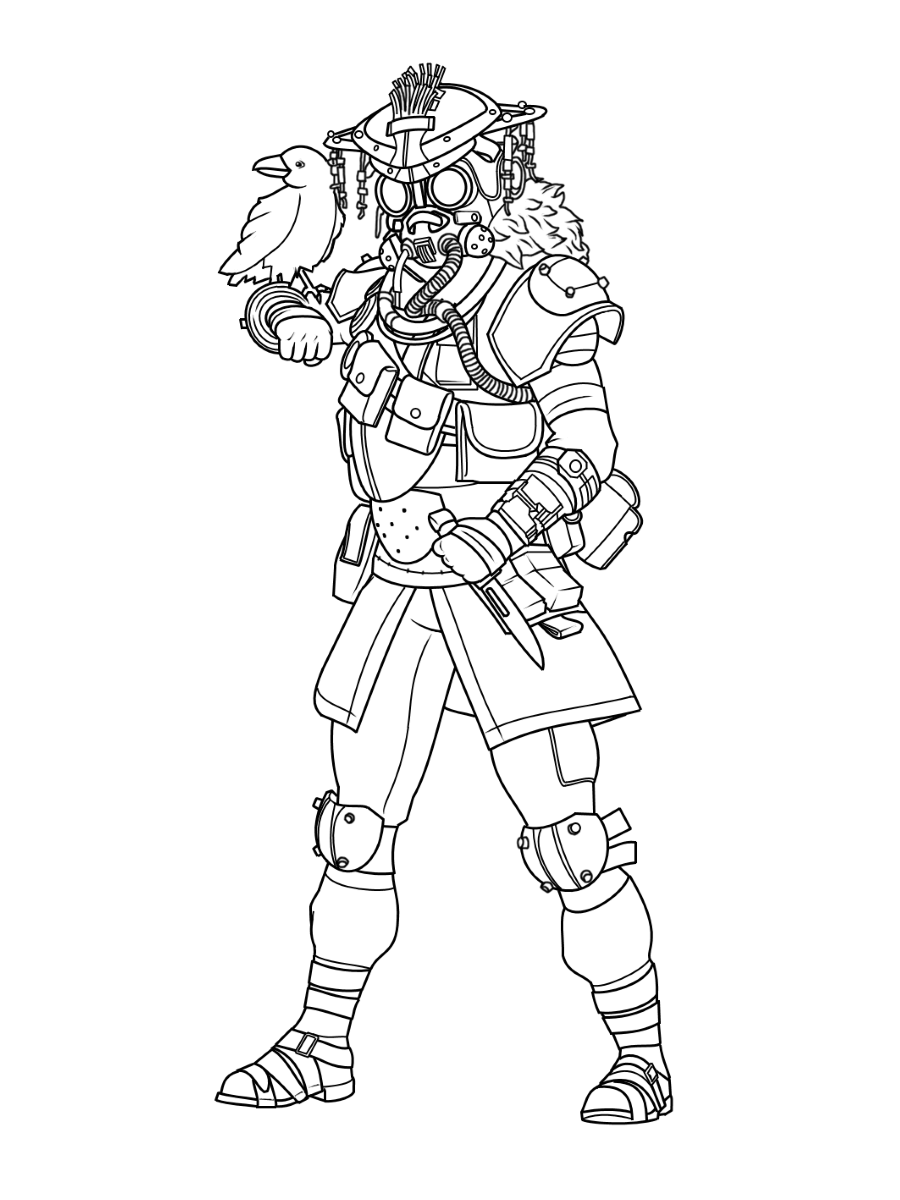 Bloodhound Apex Legends Coloring Page - Free Printable Coloring Pages