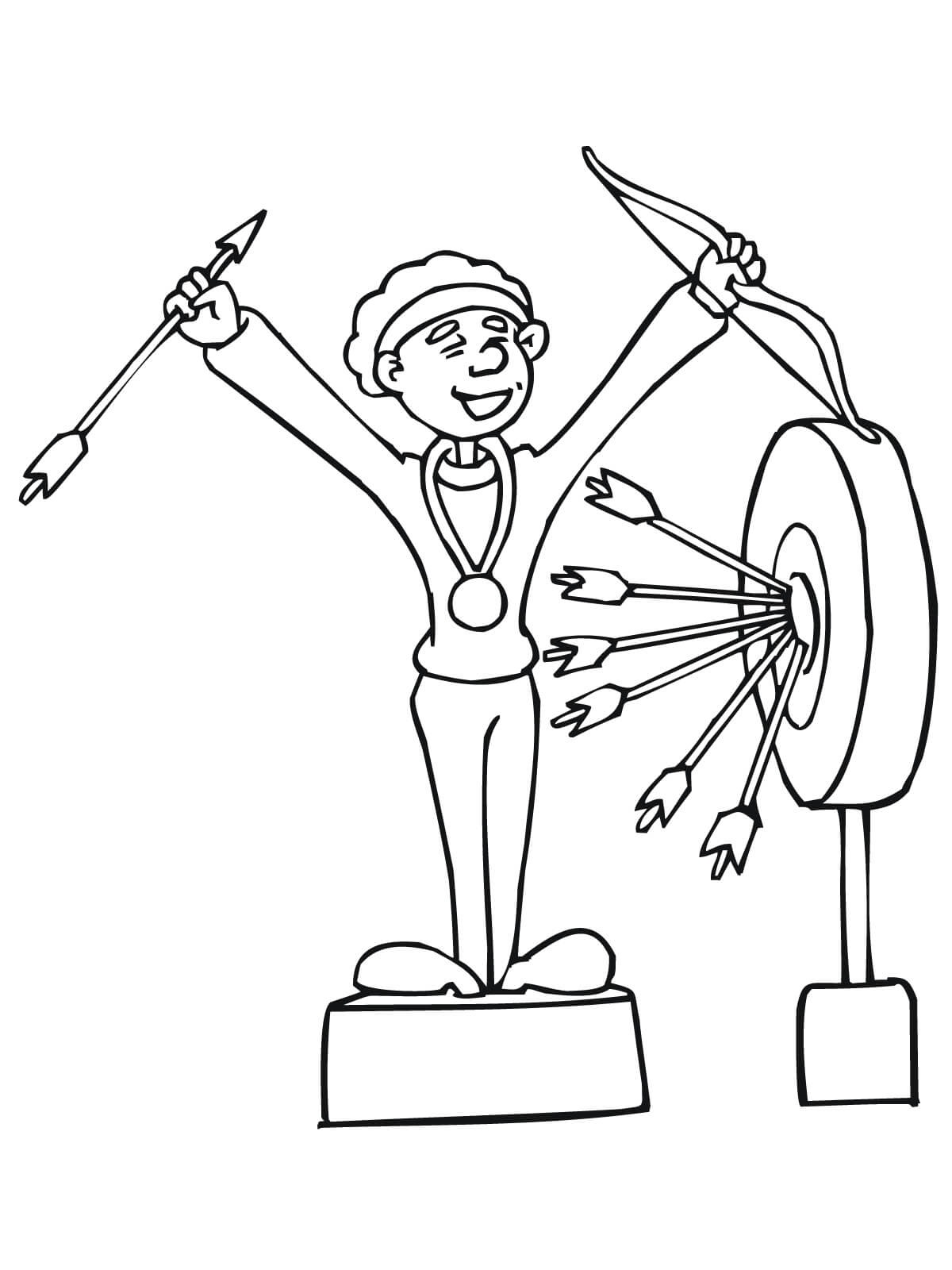 Download The Archer Won The First Prize Coloring Page - Free Printable Coloring Pages for Kids