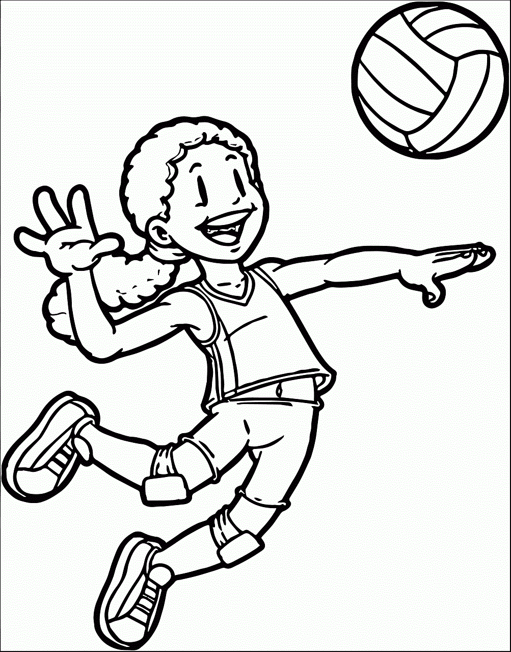 Volleyball Player Coloring Pages / Bathing Suit Coloring Page at