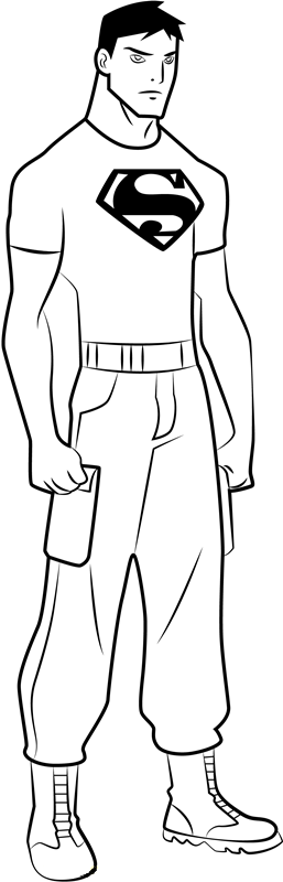 strong superboy coloring page Young justice robin coloring pages ...