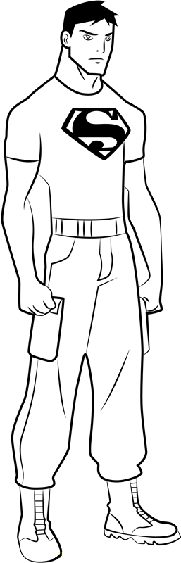Strong Superboy Coloring Page - Free Printable Coloring Pages for Kids