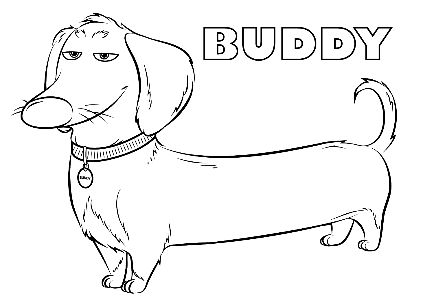 Buddy Coloring Page - Free Printable Coloring Pages for Kids