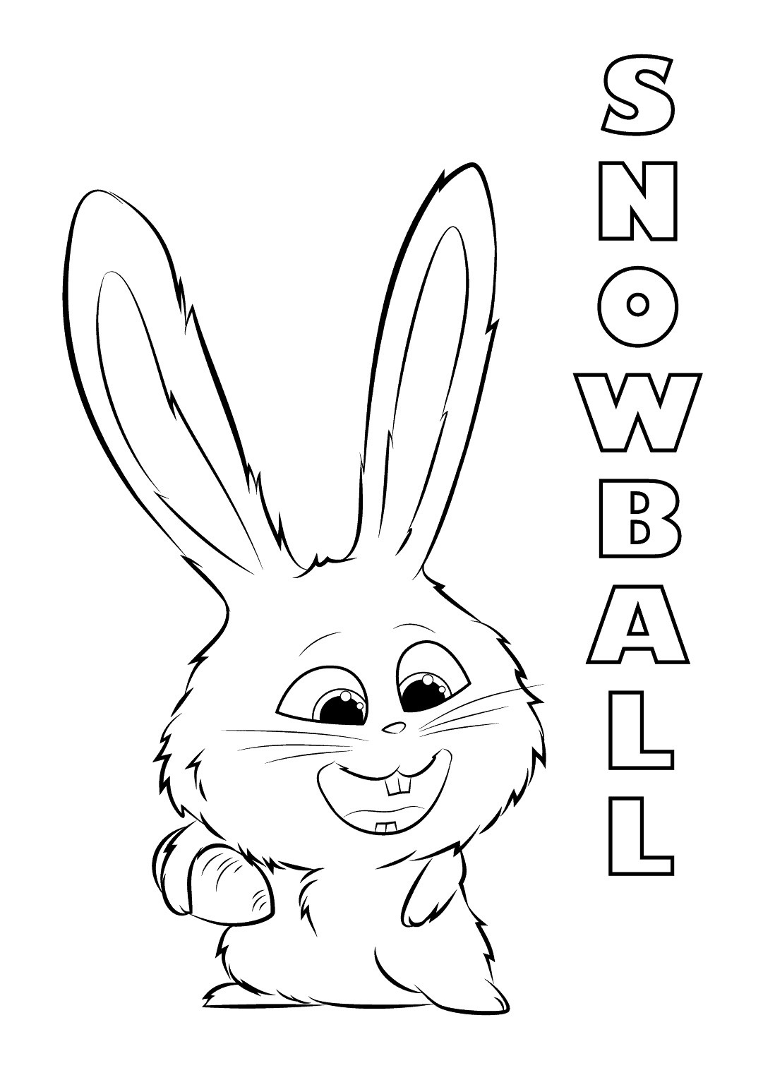 Snowball Coloring Page - Free Printable Coloring Pages for Kids