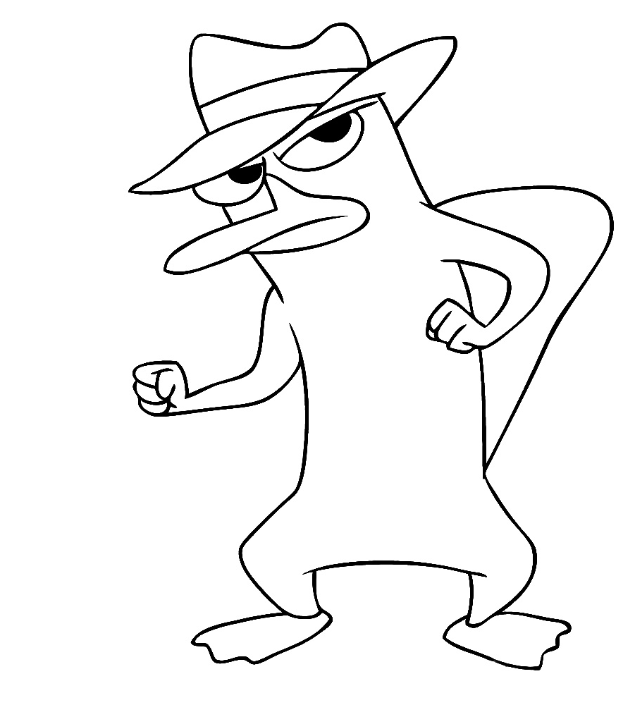Agent P Coloring Page - Free Printable Coloring Pages for Kids