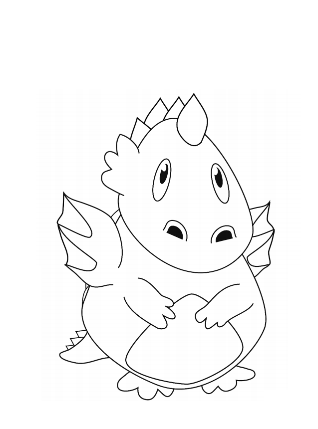 Cute Baby Dragon Coloring Page Free Printable Coloring Pages For