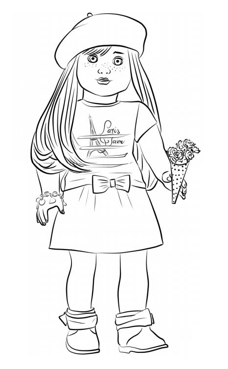 Girl Holding Ice Cream Coloring Page - Free Printable Coloring Pages