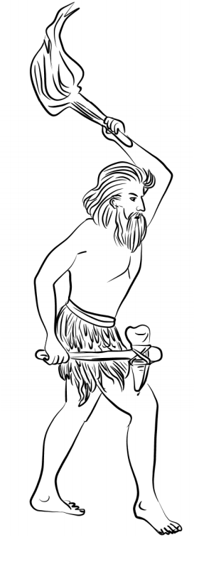 Stone Age People Coloring Page - Free Printable Coloring Pages for Kids