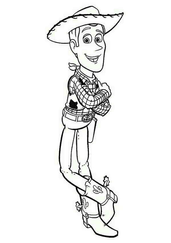 Woody Smiling Coloring Page Free Printable Coloring Pages for Kids