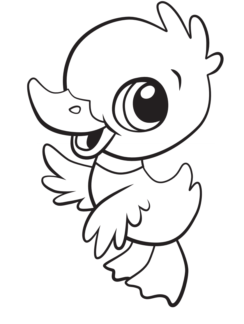 Cute Baby Duck Coloring Page Free Printable Coloring Pages for Kids