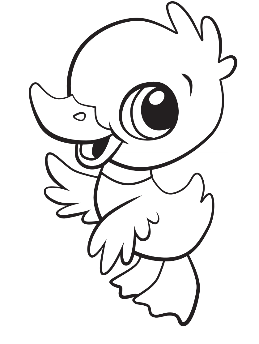 Download Cute Baby Duck Coloring Page - Free Printable Coloring ...