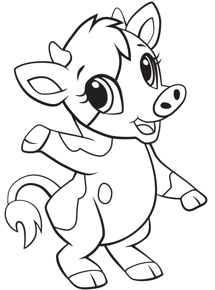 Baby Cow Coloring Page Free Printable Coloring Pages for Kids