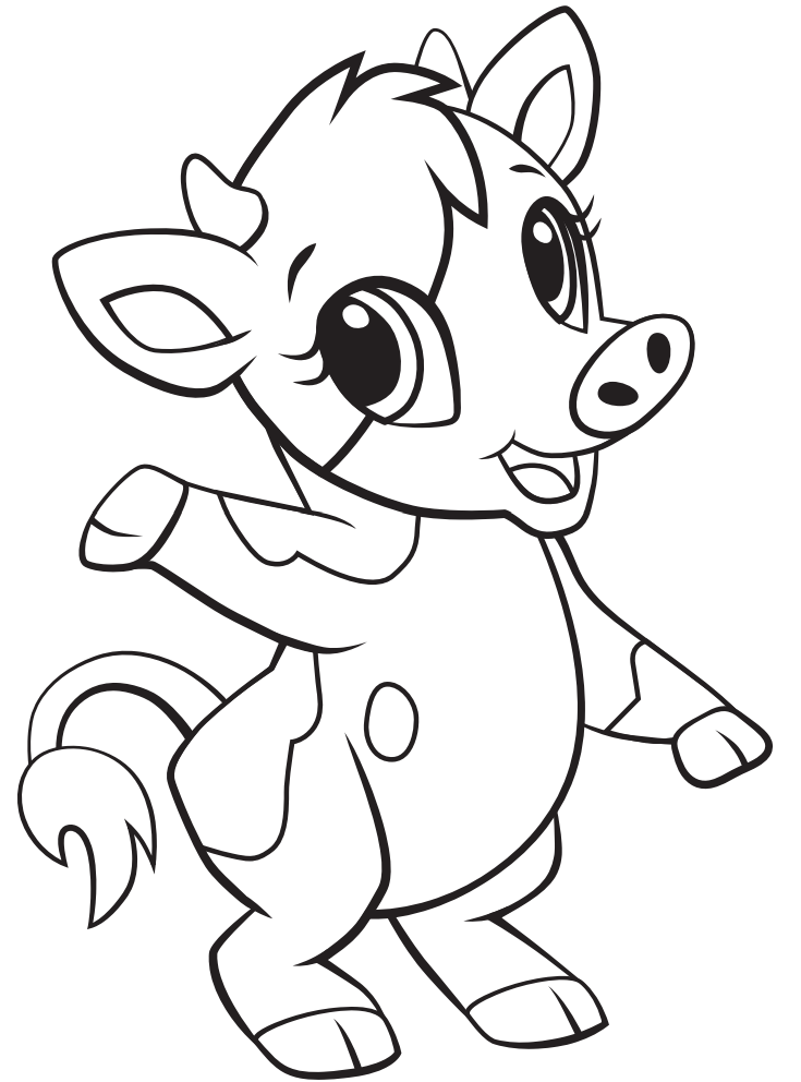 Baby Cow Coloring Page Free Printable Coloring Pages For Kids
