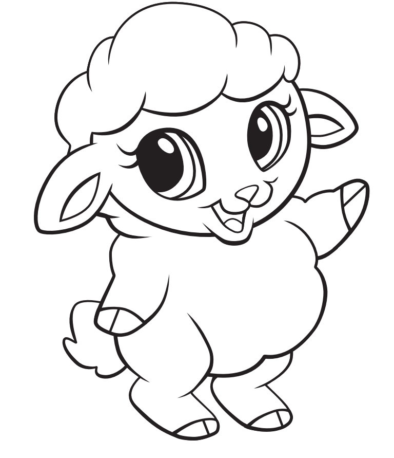 Download Baby Lamb Coloring Page - Free Printable Coloring Pages ...