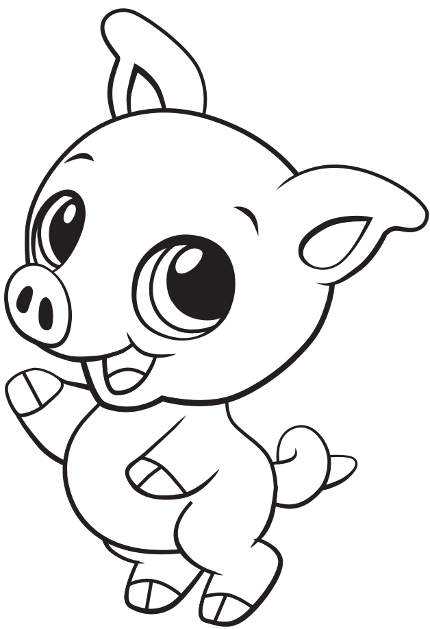 Cute Baby Pig Coloring Page Free Printable Coloring Pages for Kids