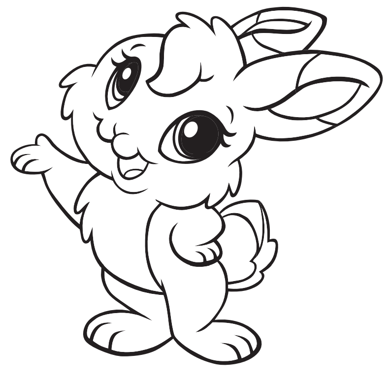 Cute Baby Rabbit Coloring Page Free Printable Coloring Pages For Kids