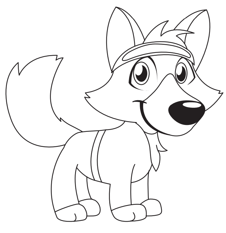 Download Cartoon Fox Coloring Page - Free Printable Coloring Pages for Kids