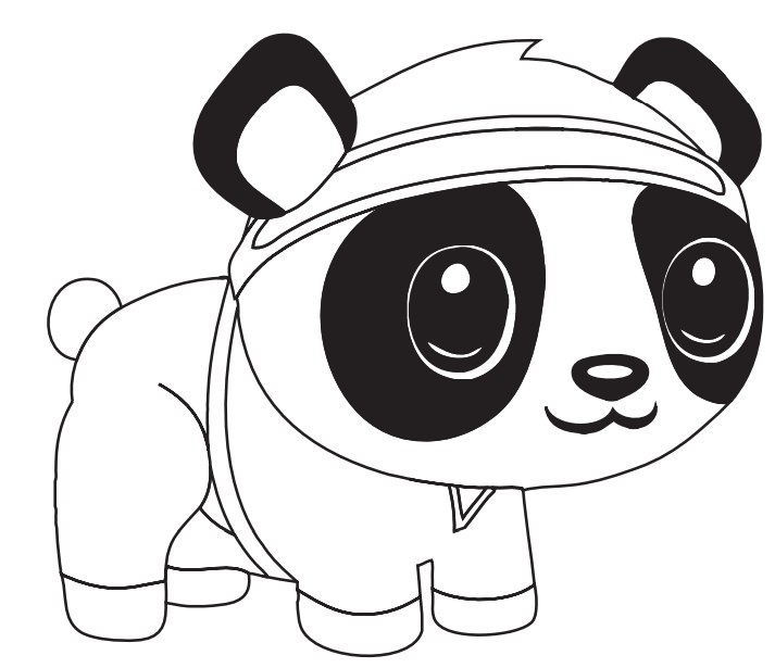 Cartoon Panda Coloring Page - Free Printable Coloring ...