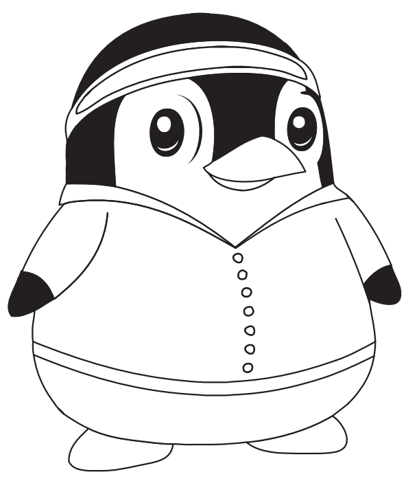 Cartoon Penguin Coloring Page - Free Printable Coloring ...