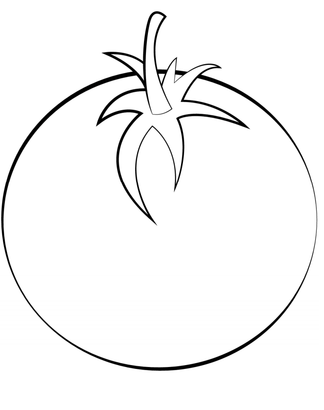 A Tomato Coloring Page - Free Printable Coloring Pages for Kids