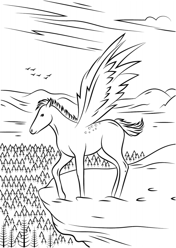 Bella Unicorn Coloring Page - Free Printable Coloring Pages for Kids