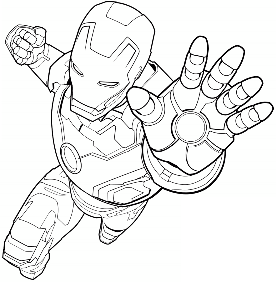 Download Iron Man Fighting Coloring Page - Free Printable Coloring Pages for Kids