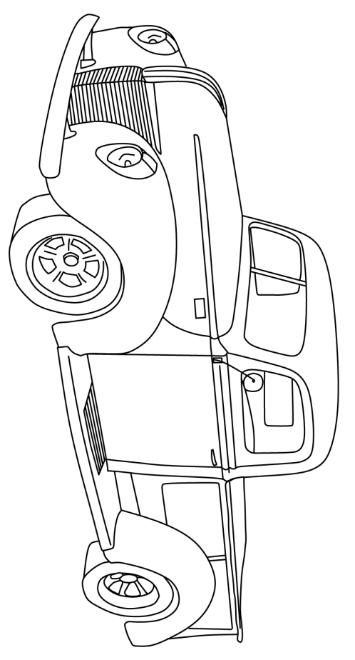 1940 Ford Pickup Coloring Page - Free Printable Coloring Pages for Kids