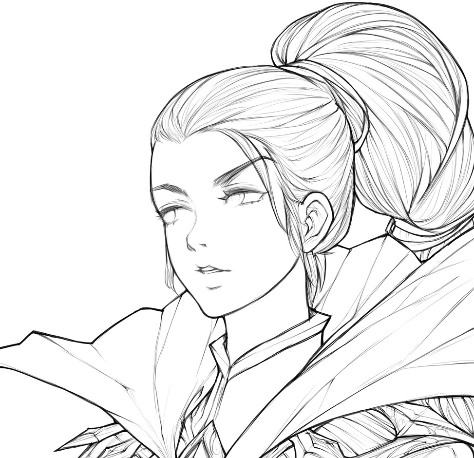 Beautiful Vayne Coloring Page - Free Printable Coloring Pages for Kids