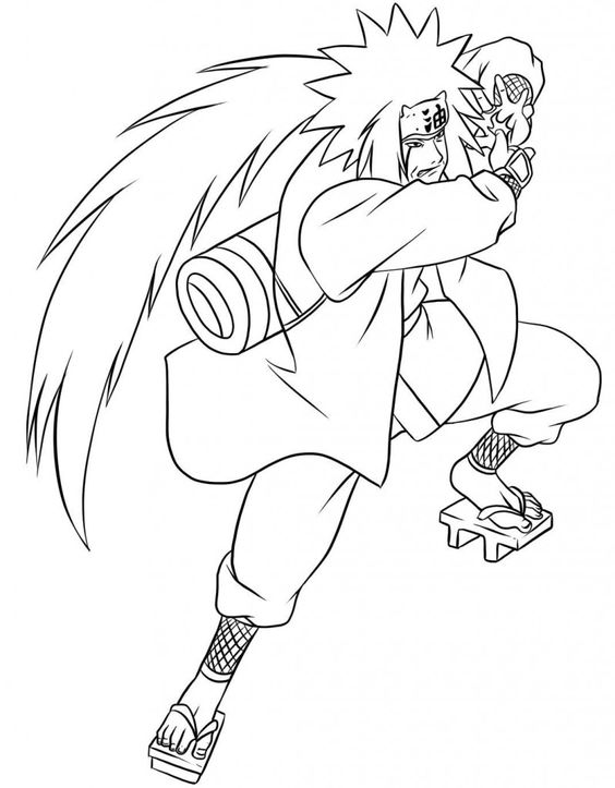 Jiraiya Smiling Coloring Page - Free Printable Coloring Pages for Kids