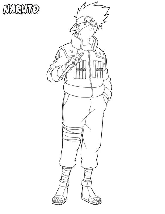 Hatake Kakashi Coloring Page - Free Printable Coloring Pages for Kids