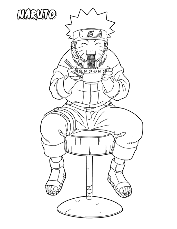 Download Naruto Eating Ramen Coloring Page - Free Printable ...