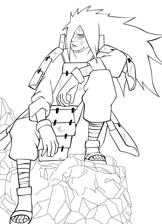 Madara Uchiha Coloring Page - Free Printable Coloring ...