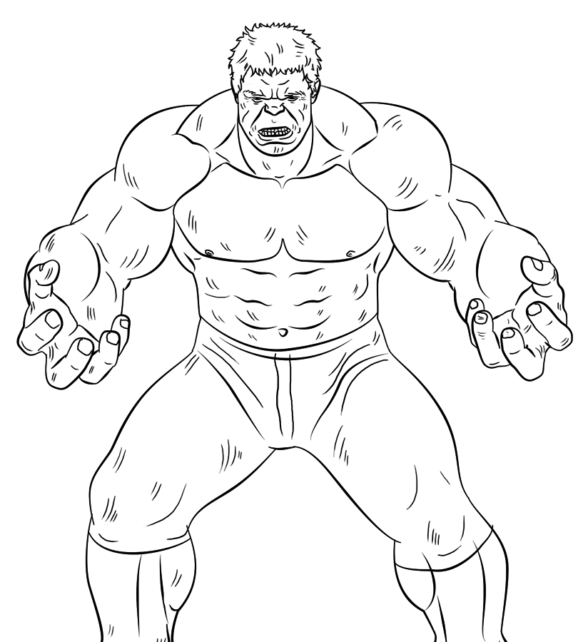 Printable Hulk Coloring Pages - Printable World Holiday