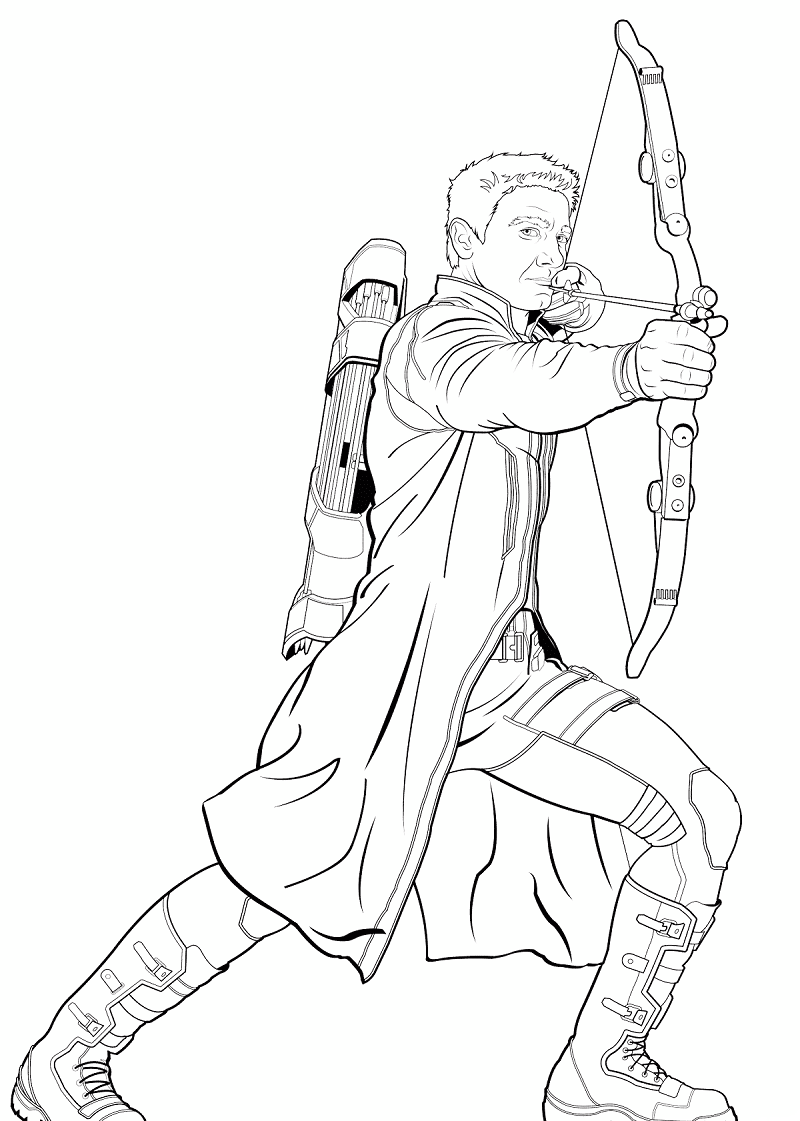 Clint Barton Coloring Page - Free Printable Coloring Pages for Kids