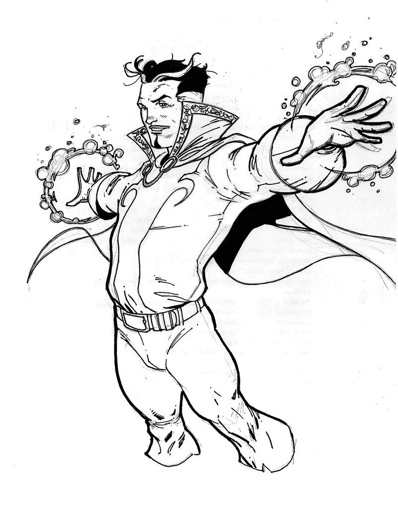 Cool Dr. Strange Coloring Page - Free Printable Coloring Pages for Kids