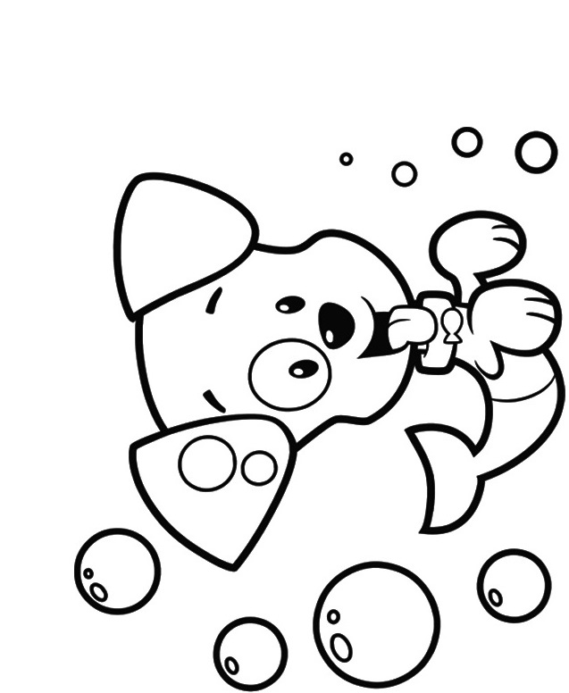 Bubble Puppy Coloring Page - Free Printable Coloring Pages for Kids