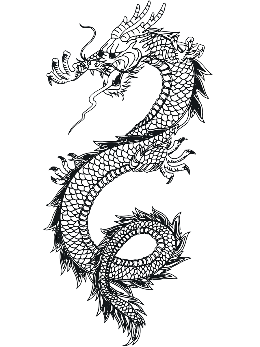 Download A Chinese Dragon Coloring Page - Free Printable Coloring ...