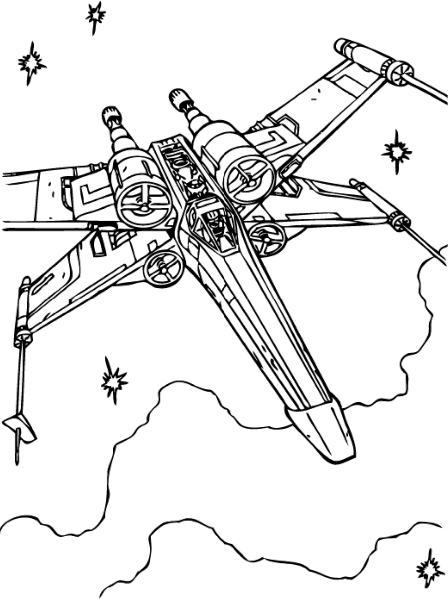 Download X Wing Starfighter Coloring Page - Free Printable Coloring ...