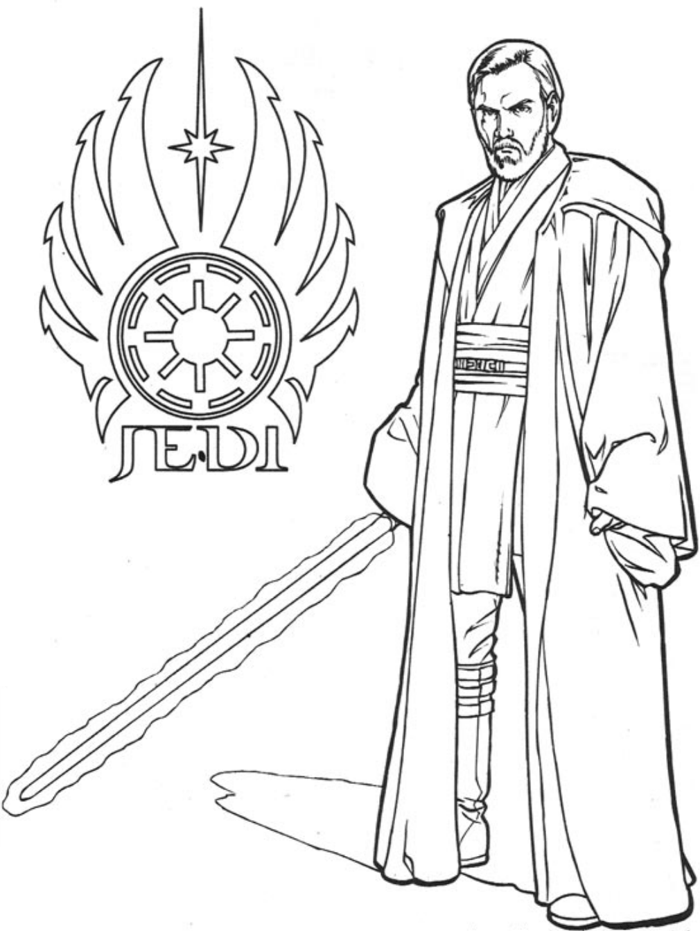 Download Obi Wan Kenobi Coloring Page - Free Printable Coloring Pages for Kids